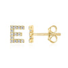 14K Gold Plated Sterling Silver Needle European And American 26 English Alphabet Letter Earrings
