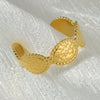 14k Gold Oval Texture Dracelet