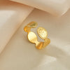 14k Gold Oval Texture Dracelet