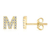 14K Gold Plated Sterling Silver Needle European And American 26 English Alphabet Letter Earrings