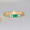 Geometric Engagement Ring Inlaid Zircon Plated 14K Gold Accessories