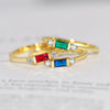 Geometric Engagement Ring Inlaid Zircon Plated 14K Gold Accessories