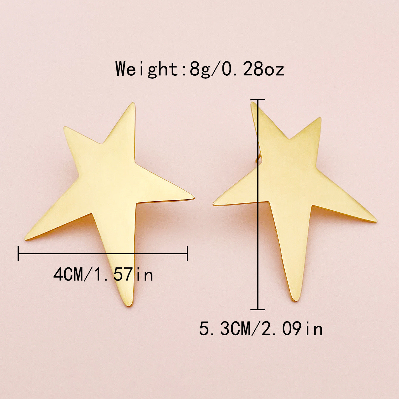 Stainless Steel 14K Gold Plated XINGX Earrings
