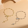 Fashion OL Copper Plating 14k Real Gold Design Light Luxury Bracelet For Women