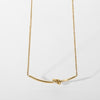 Fashion 14K Gold Plated Stainless Steel Knotted Necklace Women's Single Layer Pendant Ornament