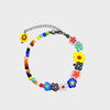 14K Real Gold Plated Glass Flower Bracelet