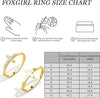 Fashion 14K Gold Cross Women's Diamond Two-piece Women's Ring