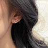 S925 Sterling Silver Plated 14K Gold Hollow Heart Ear Studs