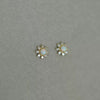 S925 Sterling Silver 14K Gold Plated Opal Zircon Stud Earrings