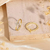Fashion 14K Gold Cross Women's Diamond Two-piece Women's Ring