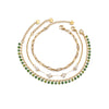 Women's 14K Gold Stainless Steel Simple Small Round Slice Multi-layer Bracelet