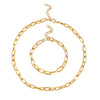 14K Gold & Silver Plated Chain Necklace For Women Dainty Layered Beaded Wave Box Chain & Chunky Square Link Choker.