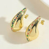 Ornament Copper Plating Color Retention 14k Real Gold Tassel Asymmetric Earrings