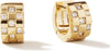 Fashion 14K Gold Ring Cubic Zirconia Checkered Stud Earrings