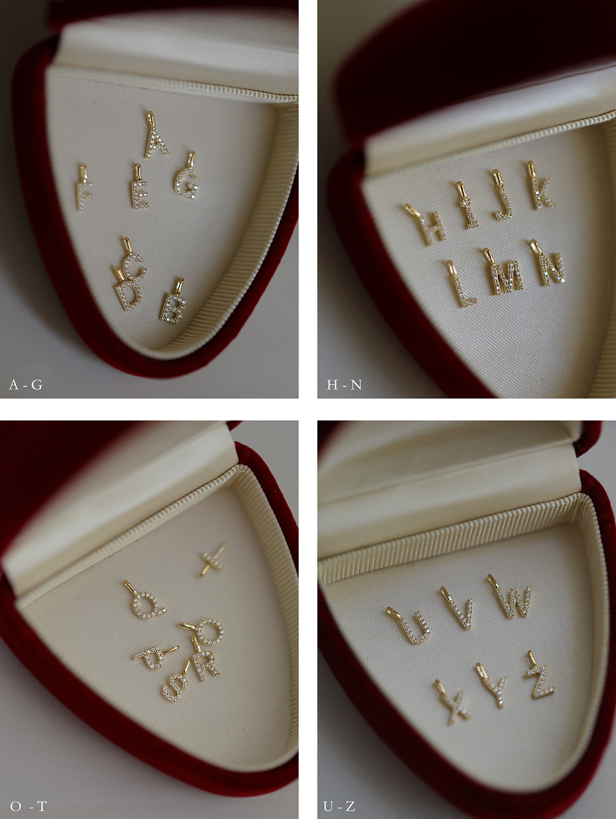 Your Name S925 Sterling Silver Plated 14K Gold 26 Letters Necklace Pendant Cute Mini Couple DIY Matching