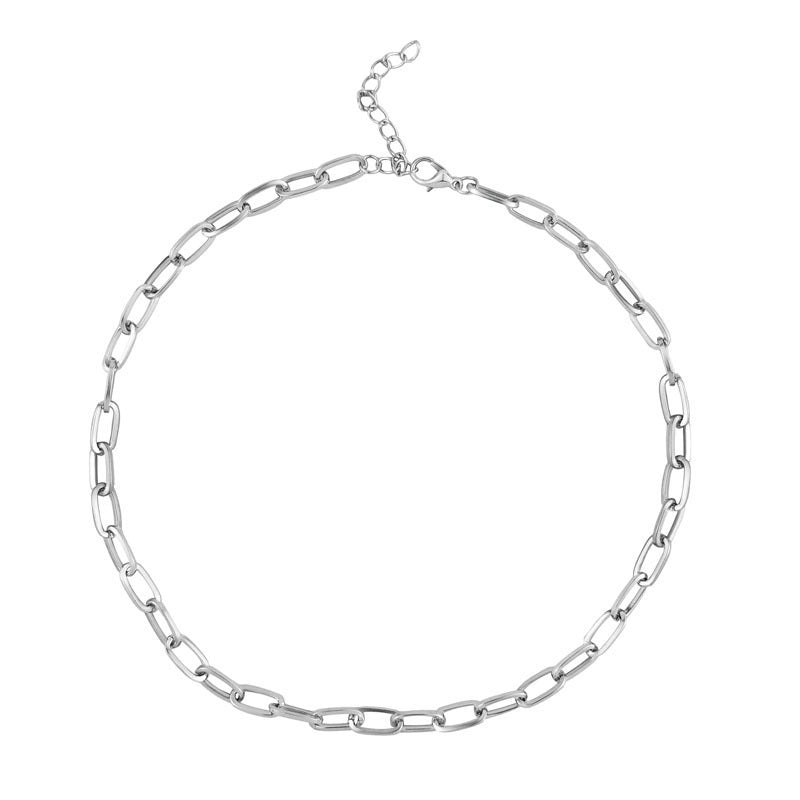 14K Gold & Silver Plated Chain Necklace For Women Dainty Layered Beaded Wave Box Chain & Chunky Square Link Choker.