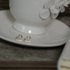 S925 Sterling Silver Plated 14K Gold Hollow Heart Ear Studs