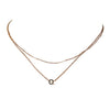 14K Gold Multi-layer English 26 Letters Small Rice-shaped Beads Necklace