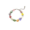 14K Real Gold Plated Glass Flower Bracelet