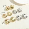 Ornament Copper Plating Color Retention 14k Real Gold Tassel Asymmetric Earrings