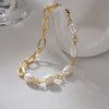 Women's 14K Gold Stitching Pearl Special-interest Design High-grade Bracelet