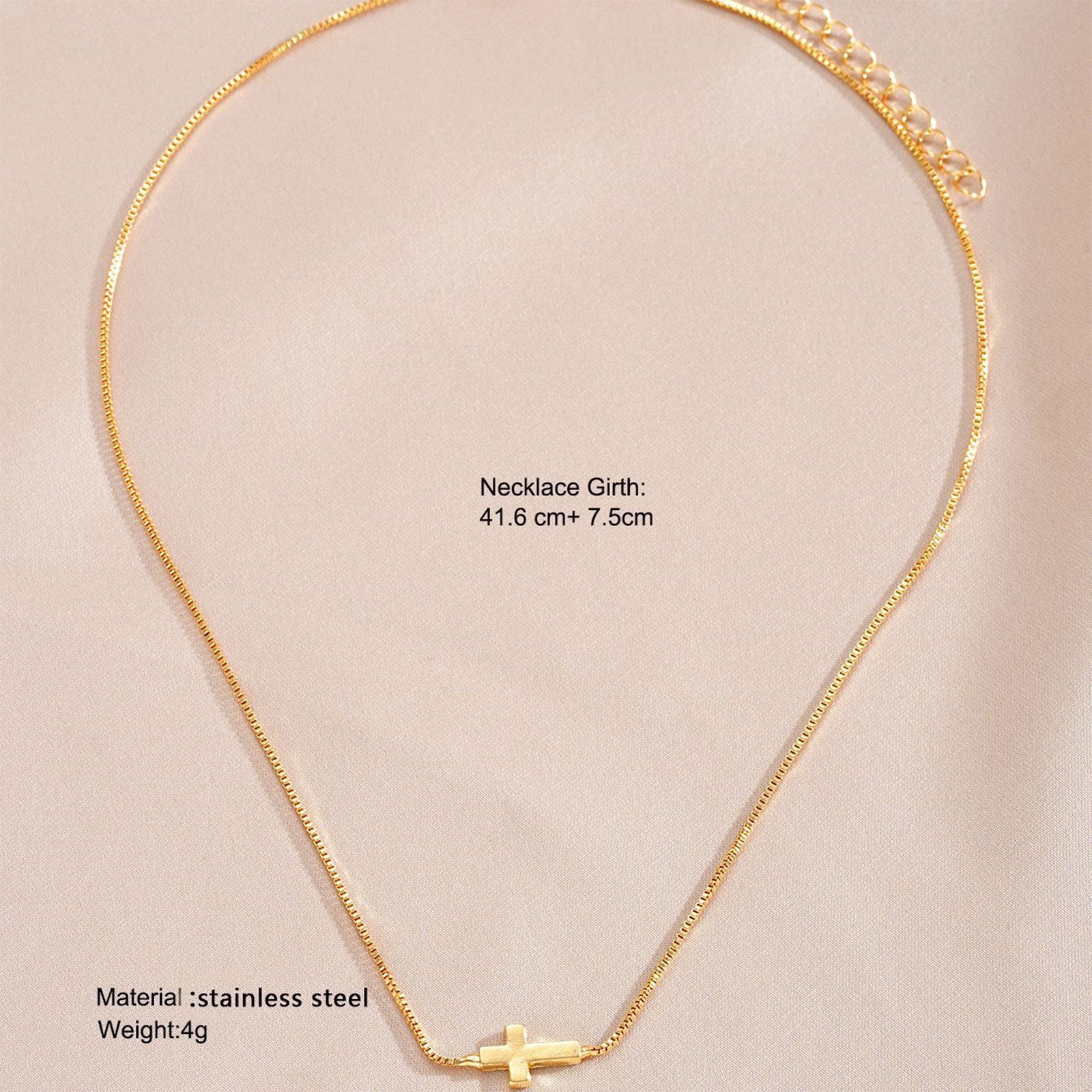 Cross Necklace For Women 14K Real Gold Silver Plated Dainty Small Cross Pendant Choker Simple Trendy Cute Cross Charm Chain Necklace Easter Basket Stuffers Baptism Religious Faith Jewelry Gift