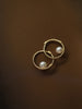S925 Sterling Silver Plated 14K Gold Ear Ring Twist Shell Pearls Pearl Ear Clip