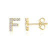 14K Gold Plated Sterling Silver Needle European And American 26 English Alphabet Letter Earrings