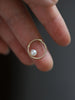 S925 Sterling Silver Plated 14K Gold Ear Ring Twist Shell Pearls Pearl Ear Clip