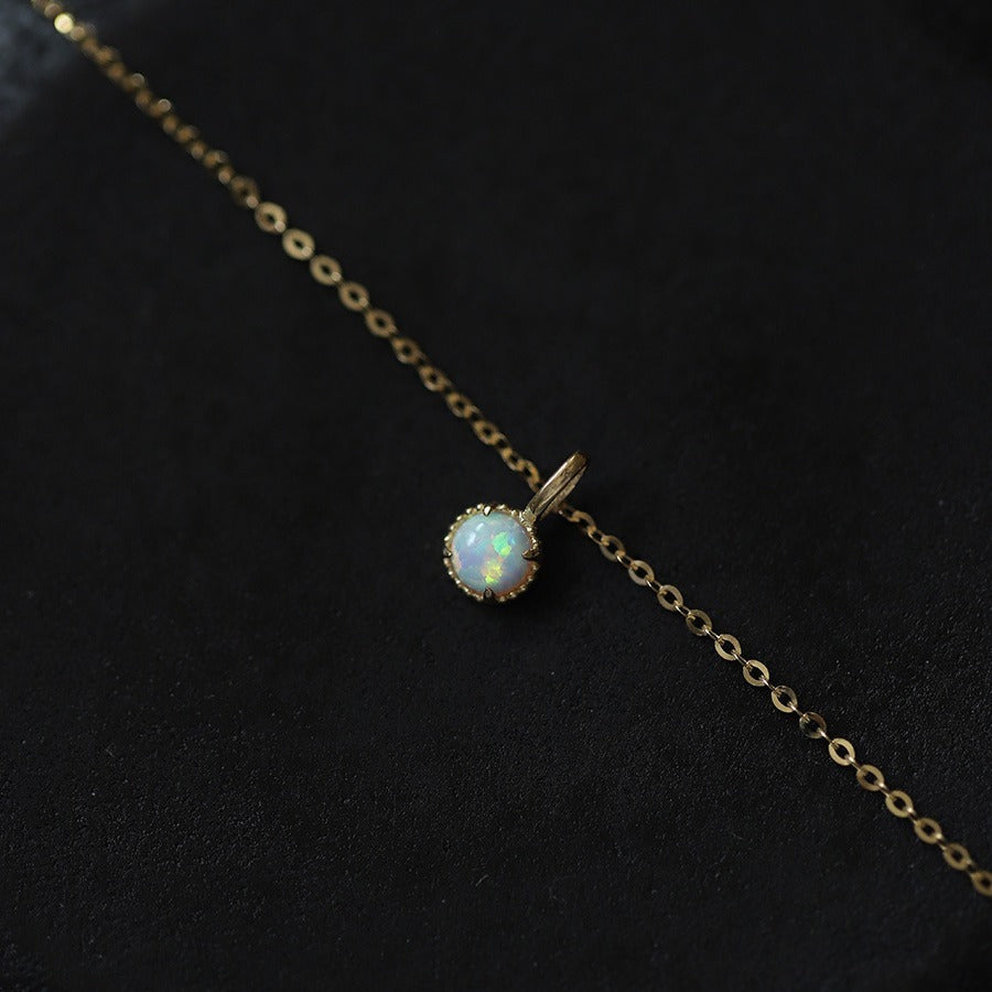 Opal DIYS925 Silver Plating 14K Gold Pendant