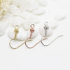 Diy Earrings Accessories Plated Thick 14k Real Gold Floral Ball Spring Ear Hook