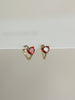 Silver Plated 14K Gold Love Heart Ear Bone Ring
