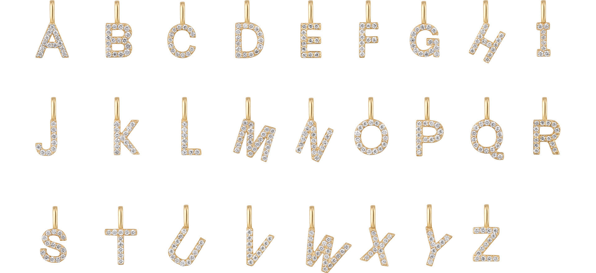 Your Name S925 Sterling Silver Plated 14K Gold 26 Letters Necklace Pendant Cute Mini Couple DIY Matching