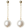 Pearl Long Fairy Temperamental 14K Gold Plated Simple Earrings