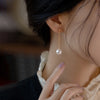 Pearl Long Fairy Temperamental 14K Gold Plated Simple Earrings