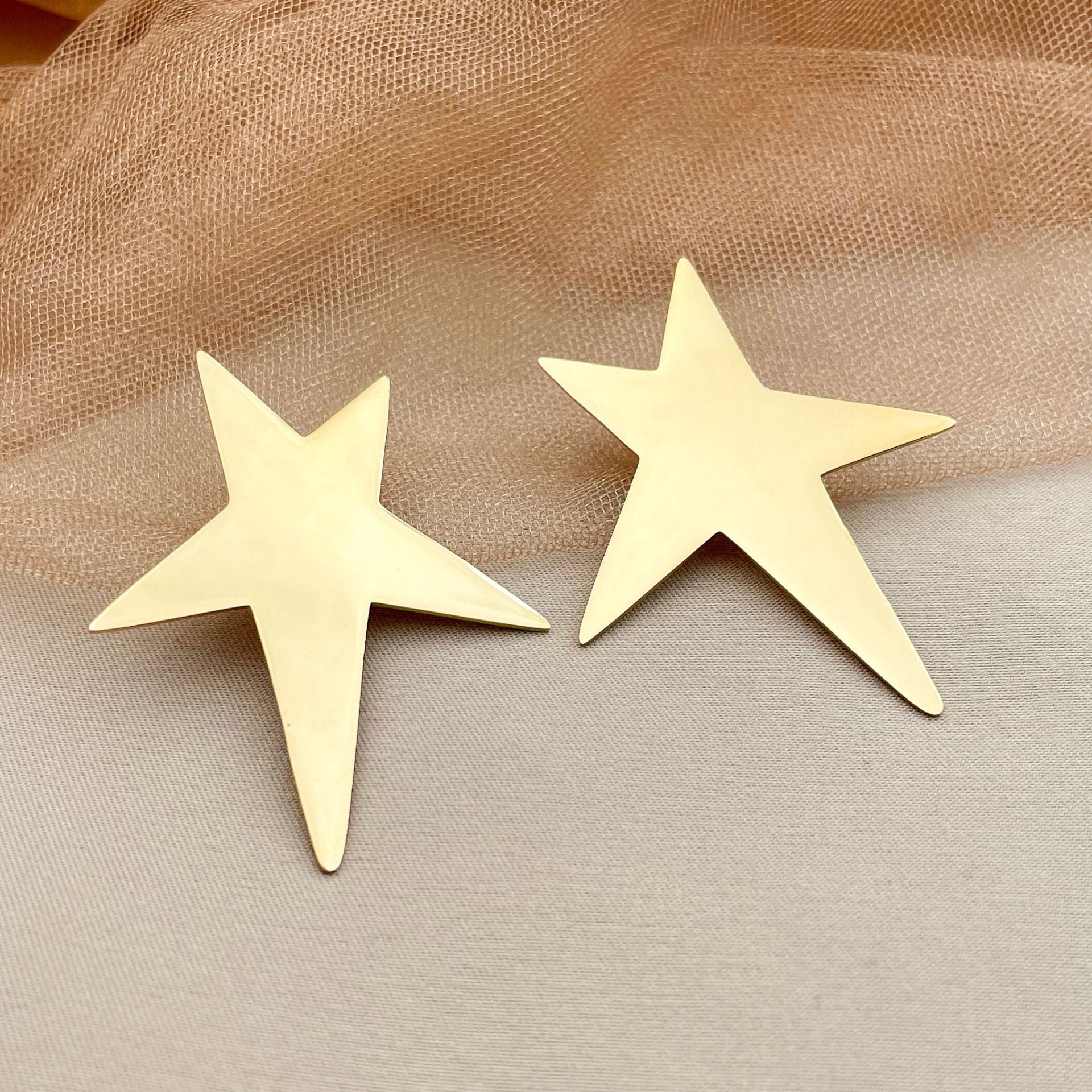 Stainless Steel 14K Gold Plated XINGX Earrings