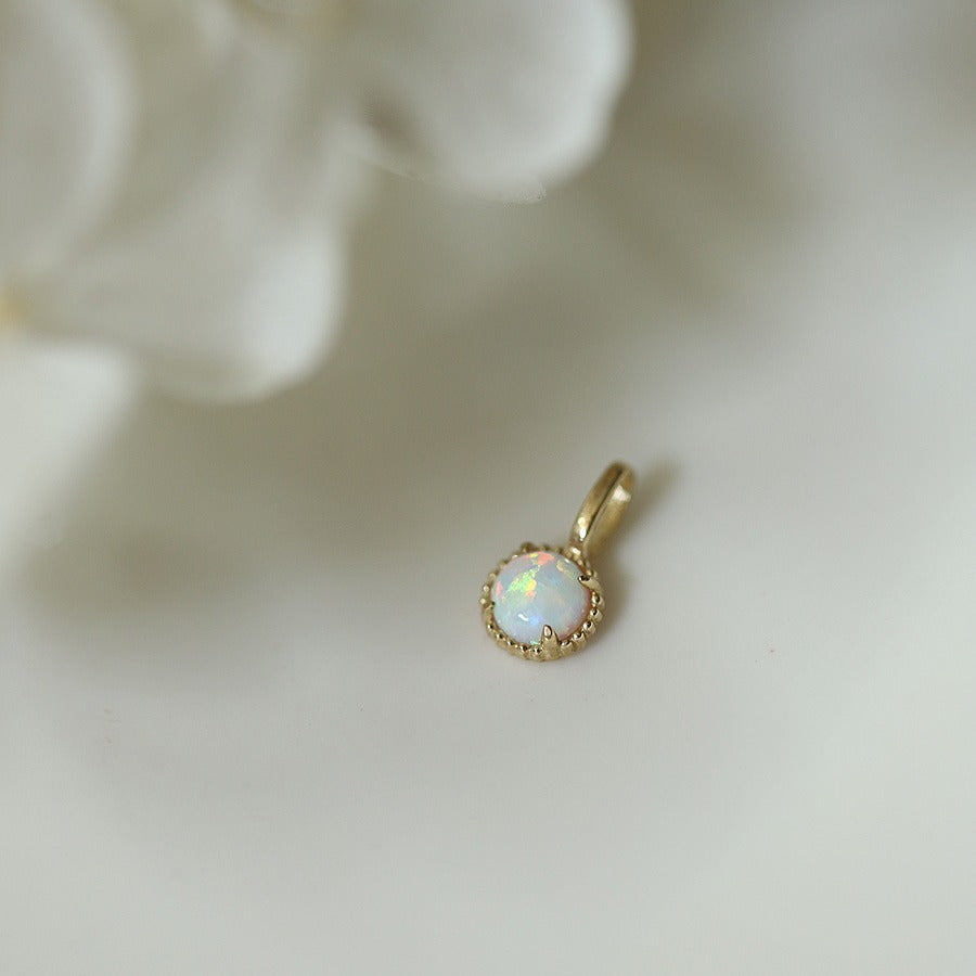 Opal DIYS925 Silver Plating 14K Gold Pendant
