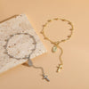 Fashion OL Copper Plating 14k Real Gold Design Light Luxury Bracelet For Women