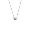 925 Sterling Silver Plated 14K Gold Necklace Women's Simple Elegant Classic Heart-shaped Pendant