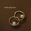 S925 Sterling Silver Plated 14K Gold Ear Ring Twist Shell Pearls Pearl Ear Clip