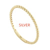 925 Sterling Silver Plated 14K Gold Style Very Simple Basic Style Stacked Ring