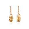 14K Gold Drop-shaped Champagne Gold Earrings For Women