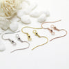 Diy Earrings Accessories Plated Thick 14k Real Gold Floral Ball Spring Ear Hook