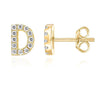 14K Gold Plated Sterling Silver Needle European And American 26 English Alphabet Letter Earrings