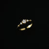 Sterling Silver Plated 14K Gold Open Ring For Women