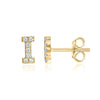 14K Gold Plated Sterling Silver Needle European And American 26 English Alphabet Letter Earrings