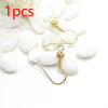 Diy Earrings Accessories Plated Thick 14k Real Gold Floral Ball Spring Ear Hook