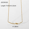 Fashion 14K Gold Plated Stainless Steel Knotted Necklace Women's Single Layer Pendant Ornament