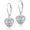 Women's 14K Gold Heart-shaped Hollow Earrings