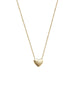 925 Sterling Silver Plated 14K Gold Necklace Women's Simple Elegant Classic Heart-shaped Pendant